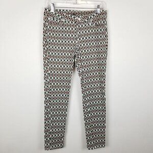 Bisou Bisou Denim Skinny‎ Jeans 30 Multicolor Geometric Colorful Lowrise